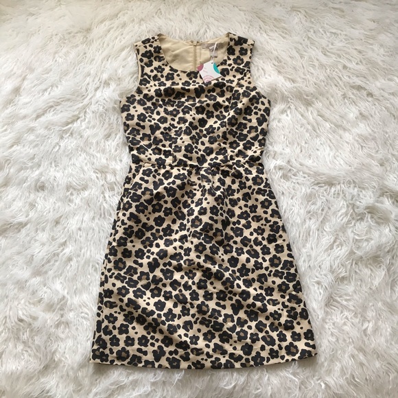 Banana Republic Dresses & Skirts - 🆕BANANA REPUBLIC‎ BLACK TAN CHEETAH PRINT DRESS